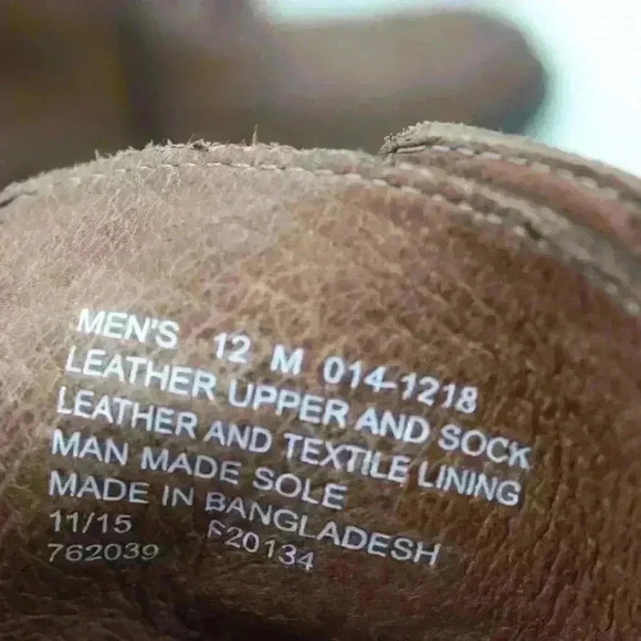 Stafford Men's Brown Leather Brogue Wingtip Chukka Lace Up Size US 12 M - Picture 9 of 11